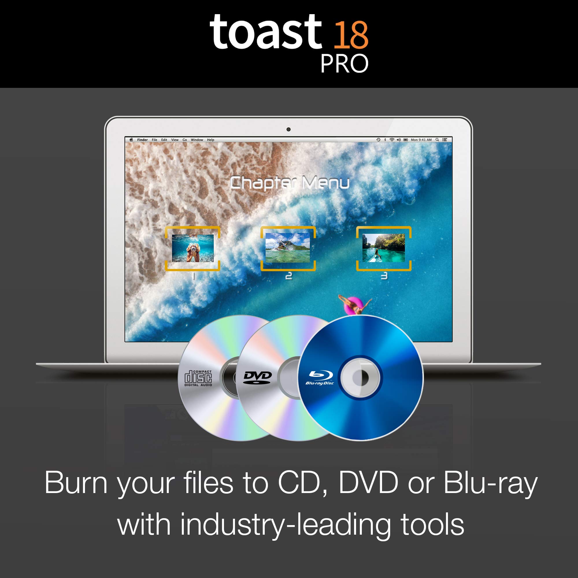 Roxio Toast 18 Pro | Complete DVD Burner & Digital Media Suite [Mac Download] [Old Version]