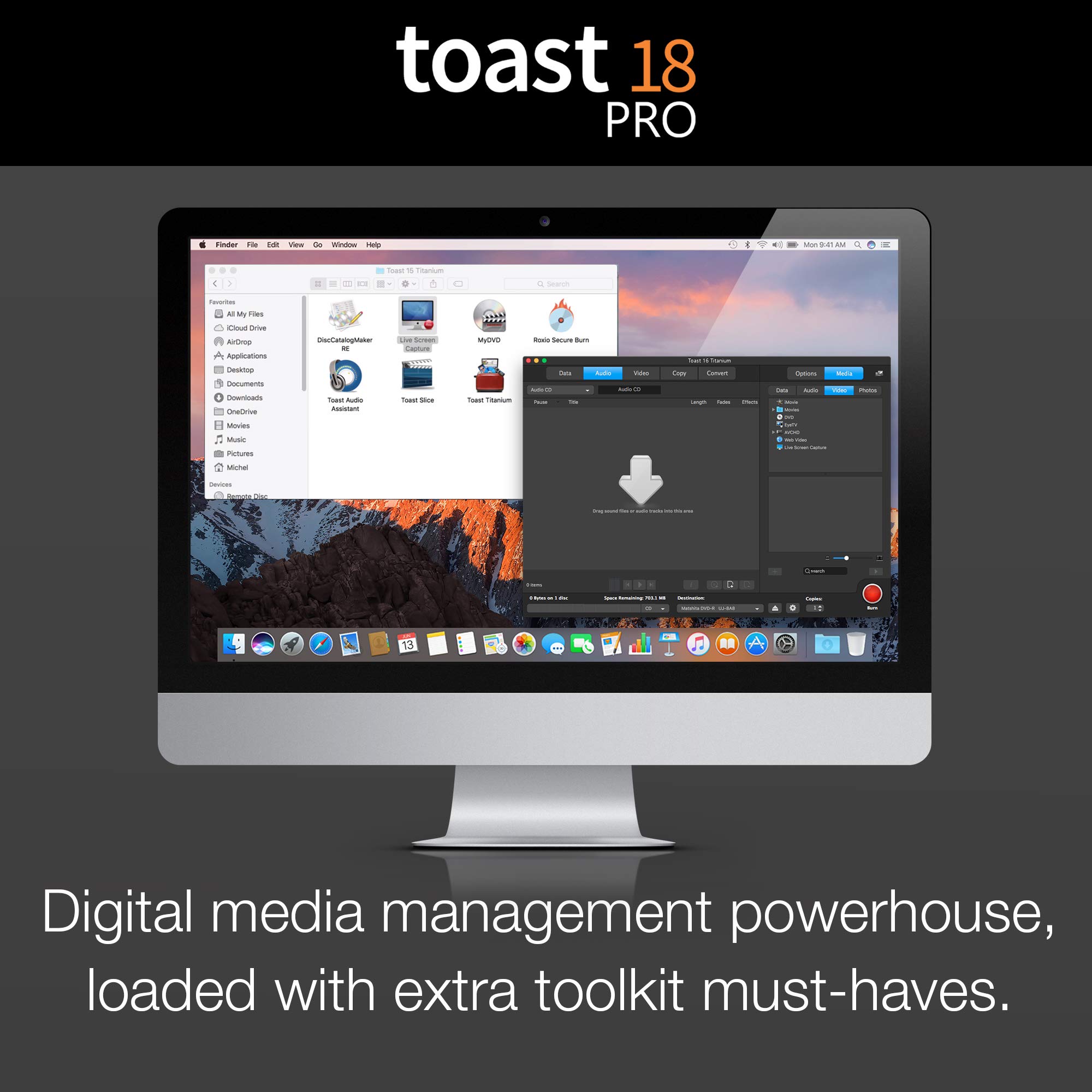 Roxio Toast 18 Pro | Complete DVD Burner & Digital Media Suite [Mac Download] [Old Version]