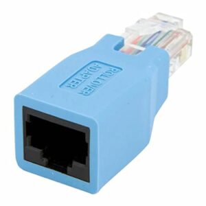 startech.com cisco console rollover adapter for rj45 ethernet cable - network adapter cable - rj-45 (m) to rj-45 (f) - blue - rollover