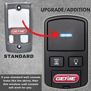 Genie Intellicode Garage Door Opener Wireless Wall Console for use with Genie Openers Made after 2013 - Model GWWC-R,Black