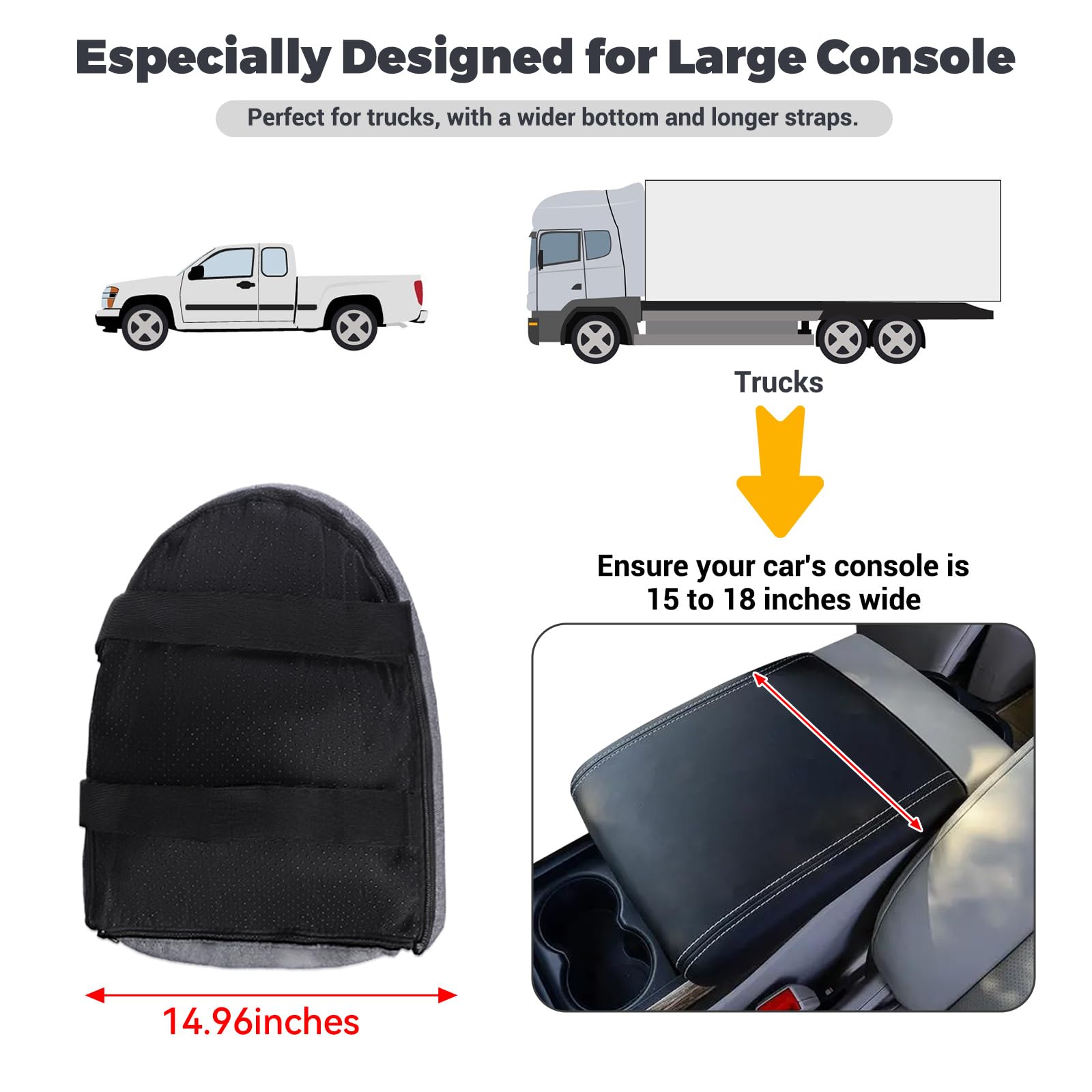 Cathpetic Large Console Dog Car Seat - Truck Dog Booster Seats for Big Console Vehicles Large Space for Dog UP to 18lbs, Pretty Sturdy Pet Car Seat Designed for Pickup and Trucks