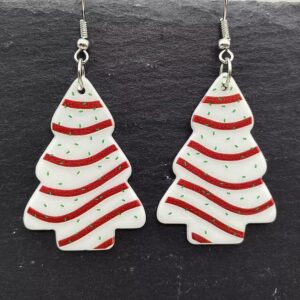 Christmas Earrings Gingerbread Christmas Tree Dangle Drop Earrings Acrylic Cute Funny Earrings For Women Fashion Holiday Xmas Party Jewelry Gift （Christmas Tree）