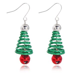 COIRIS Christmas Earrings Christmas Tree Earrings Xmas Dress Up Jewelry Earrings Christmas Jewelry Gift(ER-1220-Tree)