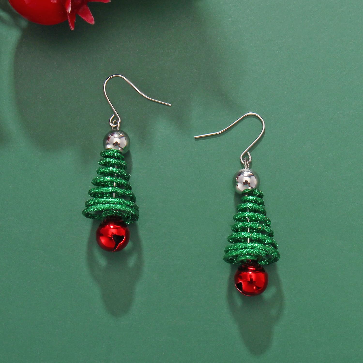 COIRIS Christmas Earrings Christmas Tree Earrings Xmas Dress Up Jewelry Earrings Christmas Jewelry Gift(ER-1220-Tree)