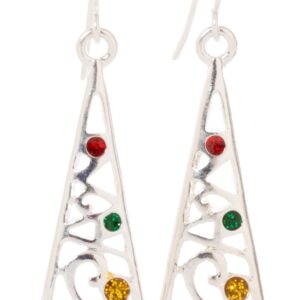 Artisan Owl - Christmas Tree Dangle Earrings