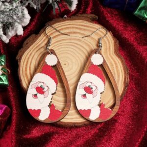 Zian Hollow Out Christmas Earrings Christmas Earrings Santa Elk Earrings Christmas Tree Earrings Christmas Jewelry Winter Earrings