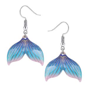 AMOR SPES 1 Pair Colorful Dangle Earrings Beach Jewelry Gifts for Women for Christmas Halloween Party Summer Earrings For Women Mermaid Drop Earrings (A Style)