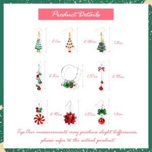 Christmas Stud Earrings Set Christmas Tree Santa Claus Candy Snowman Sonwflake Wreath Xmas Party Gift Christmas Jewelry