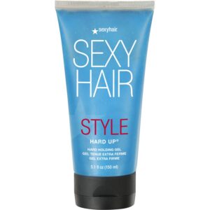 sexyhair style hard up hard holding gel, extreme hold | non-flaking formula | all hair types, 5.1 fl oz