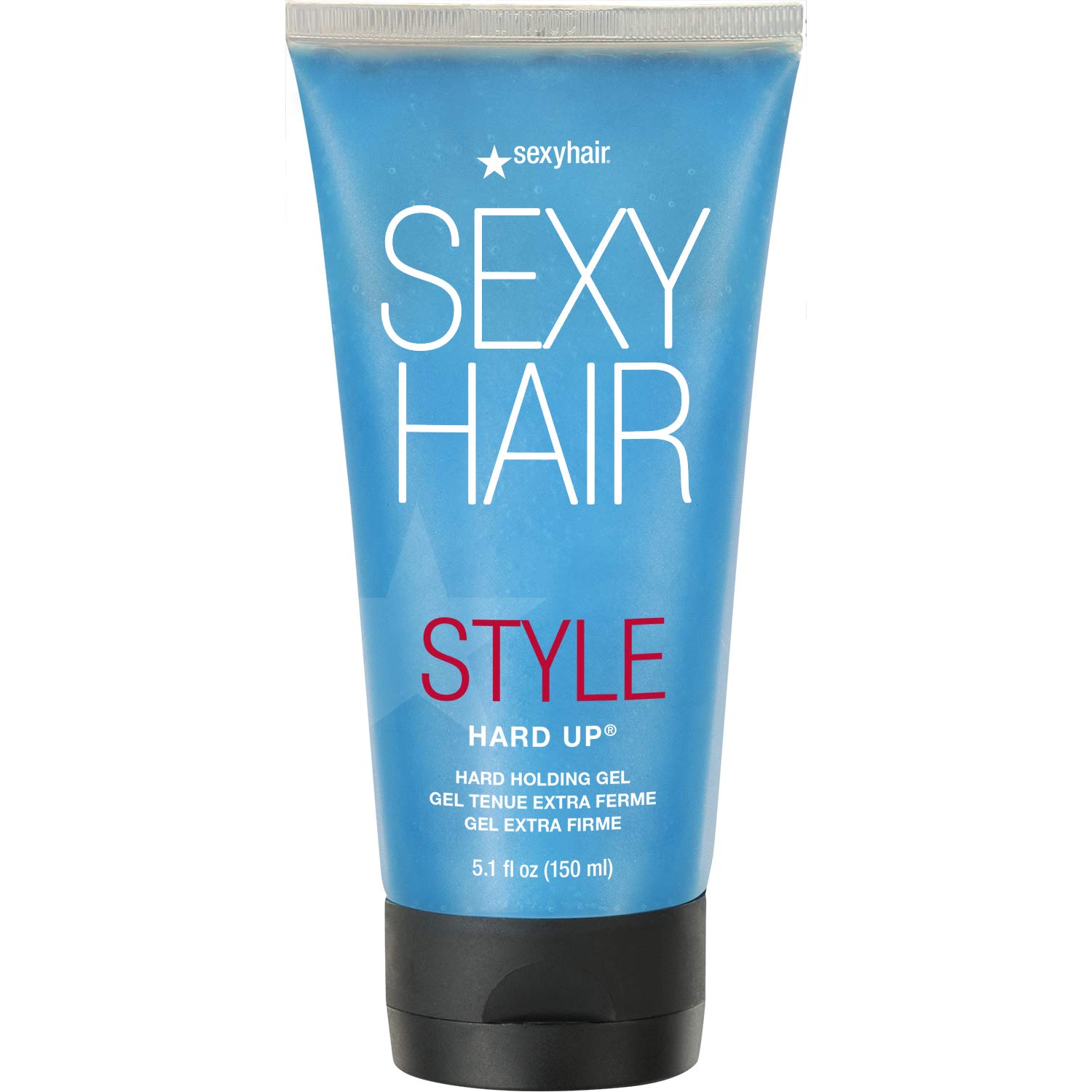 SexyHair Style Hard Up Hard Holding Gel, Extreme Hold | Non-Flaking Formula | All Hair Types, 5.1 Fl Oz