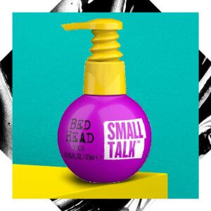 Bed Head TIGI Small Talk MINI 3-in-1 Hair Thickening Cream - Use for Voluminous Hair - For Fine, Thin & Flat Hair - Use on Damp Hair - Premium Hair Thickening Products - 4.2 oz (2 Pack)