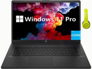 hp 17.3 inch fhd business laptop, intel 13th gen core i7-1355u, windows 11 pro, 64gb ram, 2tb ssd, bluetooth, hdmi, wifi 6, webcam, numeric keypad, long battery life, black, tdu