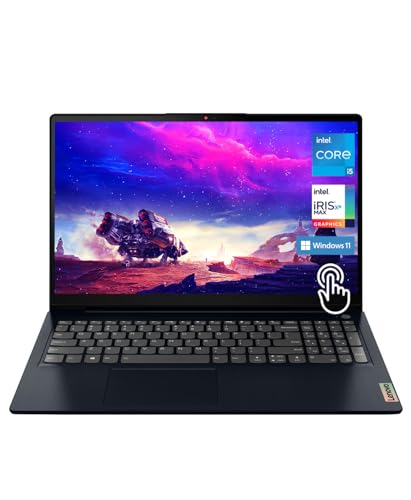 Lenovo Ideapad 3i 15.6" FHD Touch Laptop for Business, Student, Intel 11th Generation Core i5, 12GB DDR4 Memory, 512GB SSD, Intel Iris X Graphics, HDMI, Windows 11,Abyss Blue, W/GaLiMu