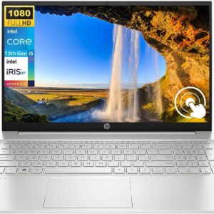 HP 2023 Pavilion Laptop for Business, 15.6" FHD IPS Touchscreen Laptop, 13th Gen Intel Core i5-1335U(Up to 4.6GHz, 10 Cores), 16GB RAM, 512GB SSD, Intel Iris Xe Graphic, Backlit KB, WiFi 6, Win 11