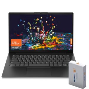 lenovo v14 gen4 slim business laptop computer, 14" fhd display, amd ryzen 5 7520u processor, 8gb ddr5 ram, 1tb nvme ssd, wi-fi, webcam, usb-c, hdmi, w/wowpc bundle, windows 11 pro