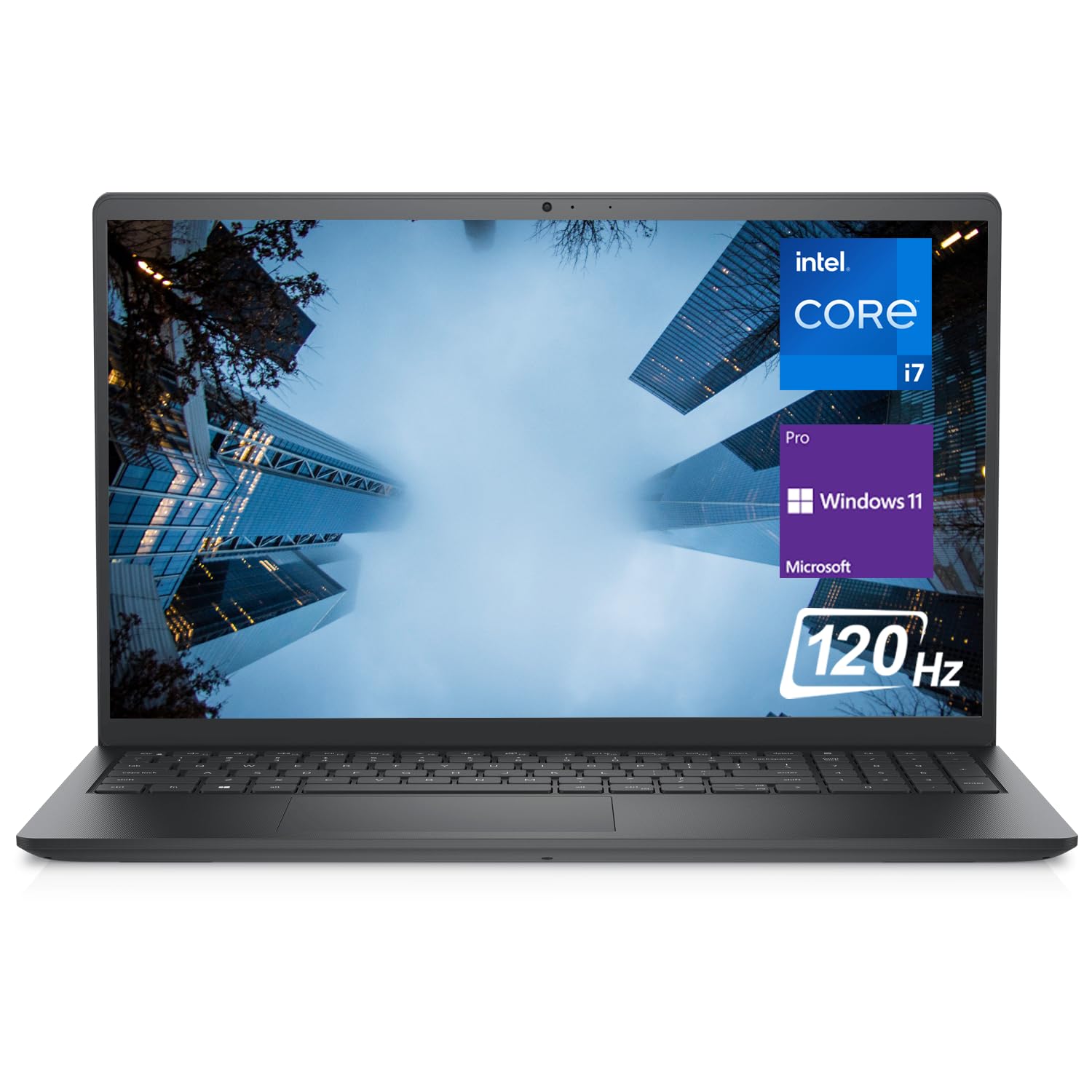 Dell Vostro 3000 Series 3520 Business Laptop, 15.6" FHD 120Hz Display, Intel Core i7-1255U, 16GB RAM, 512GB SSD, Webcam, Fingerprint Reader, Wi-Fi, HDMI, Windows 11 Pro, Black