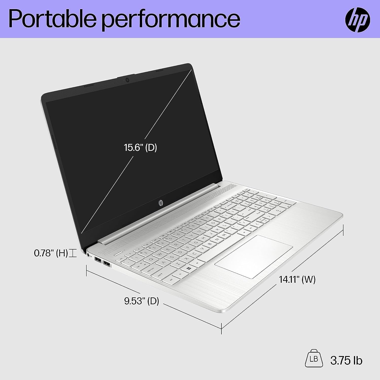 HP 2023 Newest Business Laptop, 15.6" HD Display, AMD Ryzen 5 5500U Processor (6 cores), 12GB RAM, 512GB SSD, AMD Radeon Graphics, Wi-Fi, Bluetooth, Numeric Keypad, Windows 11 Home