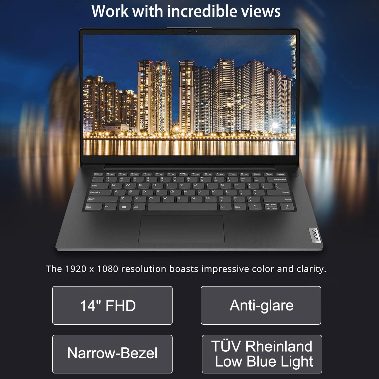 Lenovo Laptop V14 for Business, Student (14" FHD Anti-Glare, AMD Ryzen 5 5500U (> i5-1135G7), 40GB RAM, 1TB SSD) Webcam w/ Shutter, Military Grade, Type-C, Ethernet, Wi-Fi, Win 11 Pro, Black – 2024