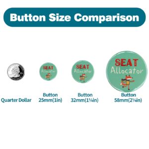 Happizza 500 Sets 32mm(1.25 inch) Blank Pin Back Button Parts for Button Maker Machine 32mm, Round Badge Making Supplies, includes Metal Cover, Plastic Button Back Cover, Clear Film&Blank Paper