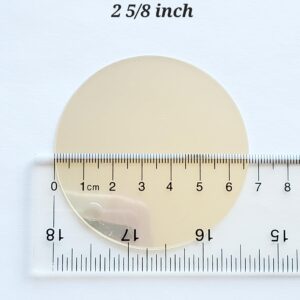 100 Plastic Circle Mylars for 2 1/4" (2.25") Pin Badges Round Buttons (Actual Size 2 5/8" - 66.68 mm) 0.03" Thick Transparent Film Covers