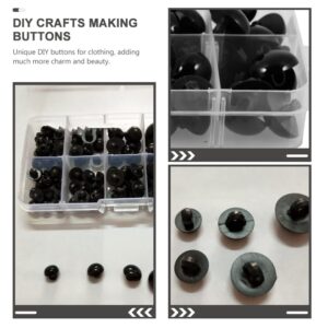 EXCEART Plastic Black Safety Eyes Half Ball Mushroom Buttons Sewing Buttons Eyes Craft 100 Pcs