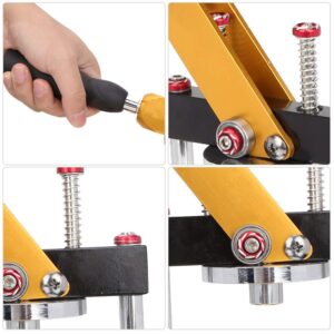 Tyenaza Badge Machine, Button Maker Machine DIY Pin Badge Punch Press Machine Hand Pressing Tool with Handle Wrench