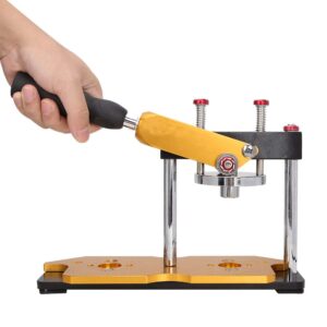 Tyenaza Badge Machine, Button Maker Machine DIY Pin Badge Punch Press Machine Hand Pressing Tool with Handle Wrench