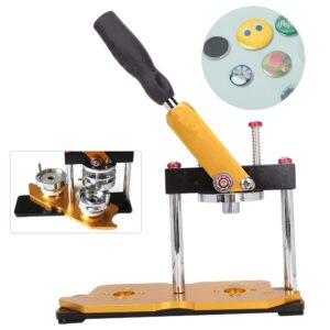 Tyenaza Badge Machine, Button Maker Machine DIY Pin Badge Punch Press Machine Hand Pressing Tool with Handle Wrench