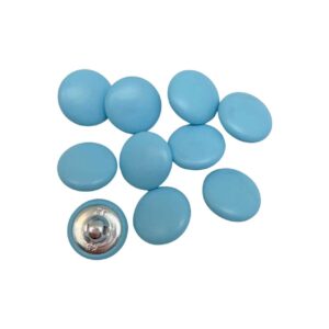 HongRun10PC Leather Covered Buttons with Shank Sew On for Leather Clother Dress Coat Jeans Sofa Decoration Carfts, 1 Inch, Light Blue