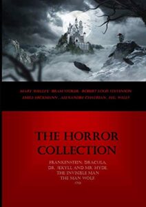 the horror collection: frankenstein, dracula, dr. jekyll and mr. hyde, the invisible man the man wolf. (5x1)