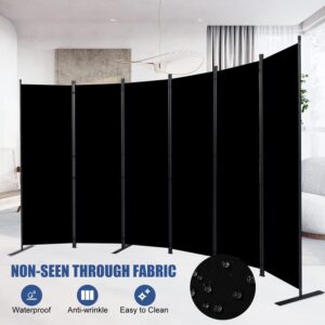 Room Divider and Folding Privacy Screens， 6 Panel Wide Room Divider Wall Screen for Room Separtition, Partition Room Dividers Fabric Panel Wall Dividers Freestanding for Office, Bedroom, Studio Dorm