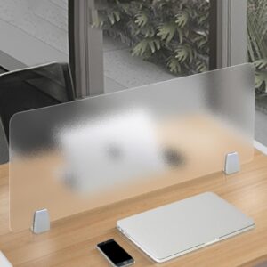 Classroom Office Privacy Desk Dividers, Portable Tabletop Partition Screens Panels for Enhance Workspace Isolation, Desktop Shield Guard Frosted Translucent (Size : 60CMx40CM/23.6INx15.7IN)