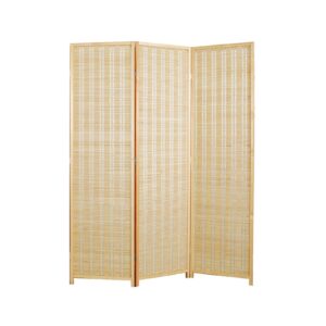 room divider wall wood color，3/4 panel portable partition screen for room separation, freestanding wall divider for bedroom bathroom office (color : 3panel, size : 1.5x0.4m)