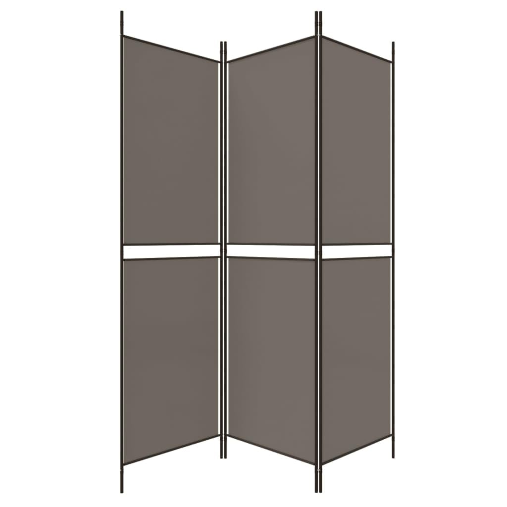 GOLINPEILO 3-Panel Room Divider, Folding Partition Privacy Screens, Freestanding Fabric Room Panel, Portable Folding Room Divider Wall for Office, Room,Restaurant, Anthracite 59.1"x70.9", -4491