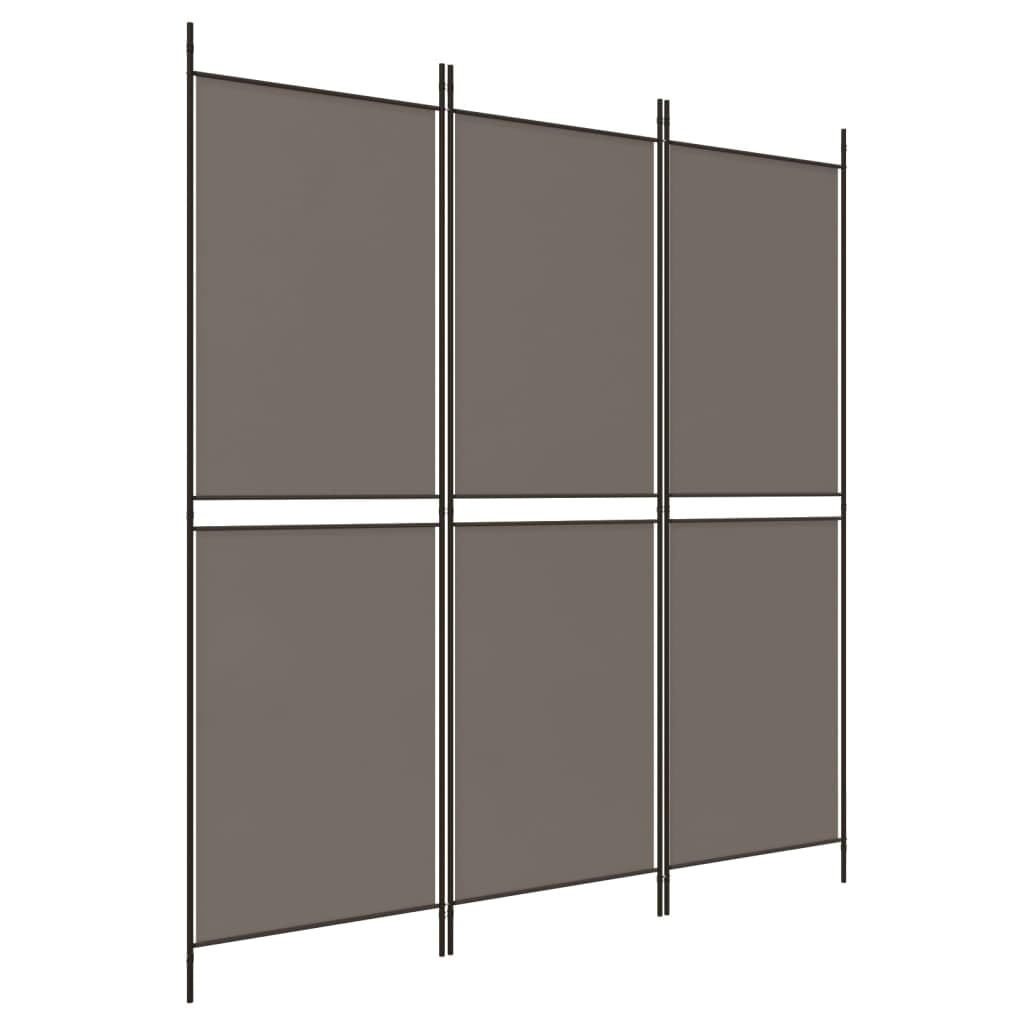 GOLINPEILO 3-Panel Room Divider, Folding Partition Privacy Screens, Freestanding Fabric Room Panel, Portable Folding Room Divider Wall for Office, Room,Restaurant, Anthracite 59.1"x70.9", -4491