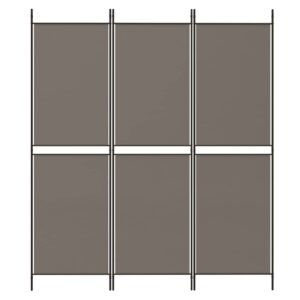 GOLINPEILO 3-Panel Room Divider, Folding Partition Privacy Screens, Freestanding Fabric Room Panel, Portable Folding Room Divider Wall for Office, Room,Restaurant, Anthracite 59.1"x70.9", -4491