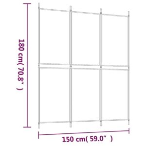 3-Panel Room Divider White 59.1"x70.9" Fabric,Folding Screens Room Dividers Privacy Screen Portable Suitable forHome Office Restaurant Bedroom