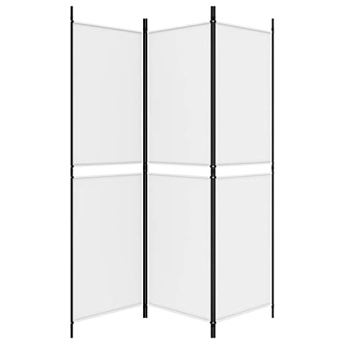 3-Panel Room Divider White 59.1"x70.9" Fabric,Folding Screens Room Dividers Privacy Screen Portable Suitable forHome Office Restaurant Bedroom