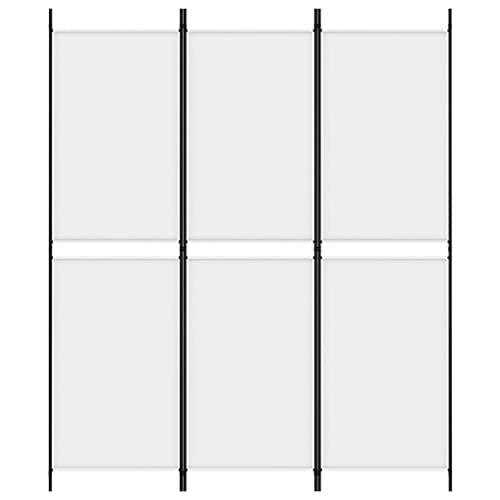 3-Panel Room Divider White 59.1"x70.9" Fabric,Folding Screens Room Dividers Privacy Screen Portable Suitable forHome Office Restaurant Bedroom