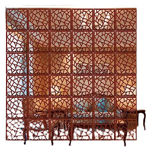 Hanging DIY Room Divider, Decorative Separation Screen Panels, Wood-Plastic DIY Privacy Partition Wall for Bedroom Sitting Room Office Shop, 29cm (Size :10pcs) (Color : Style 2, Size : 5PCS)