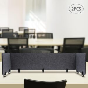 Acoustic Desk Privacy Panel,Freestanding Desk Divider,Furniture Soundproof Partition,Clamp-On Acoustic Divider Mounted Privacy Panel to Reduce Noise Visual Distractions,for Office Classroom