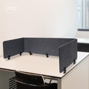 Acoustic Desk Privacy Panel,Freestanding Desk Divider,Furniture Soundproof Partition,Clamp-On Acoustic Divider Mounted Privacy Panel to Reduce Noise Visual Distractions,for Office Classroom