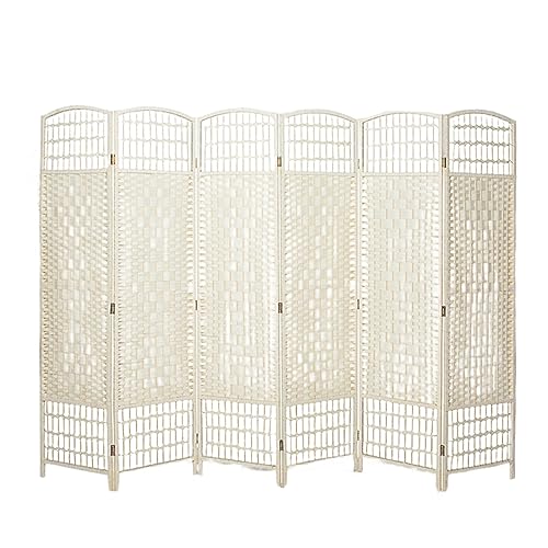 6 Panel Versatile Room Divider Panels with Free-Standing Design，Stylish Folding Screens and Room Dividers for Home and Office，Add Style and Privacy to Any Space (Style 1)