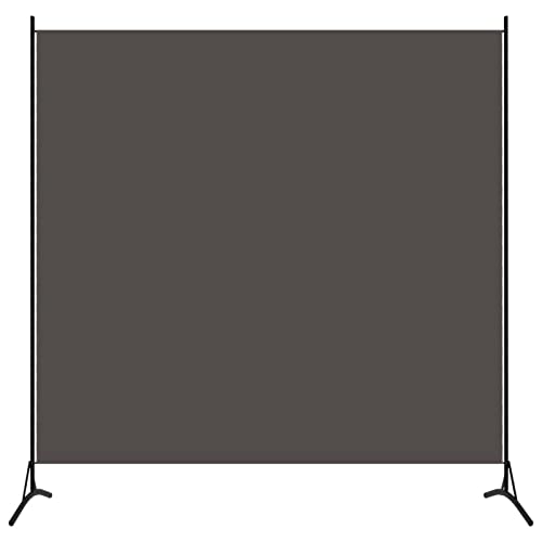 Gecheer 1-Panel Room Divider Anthracite 68.9"x70.9", Privacy Screens Freestanding Divider Portable Separating Panel, Room Divider for Home Office Bedroom Dorm Decor