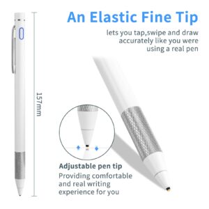 Pencil Stylus for Lenovo Chromebook Duet 3/5 Pen,Minilabo Touch Screens Active Stylus Digital Pen with 1.5mm Ultra Fine Tip Stylist Pen for Lenovo Chromebook Duet 3/5 Drawing and Writing Pencil,White