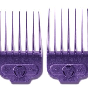 Andis 66320 Magnetic 4-Piece Comb Set - Perfect for Hair Cutting & Grooming – Sizes 5, 6, 7, 8 (5/8", 3/4", 7/8", 1") – Large, Purple