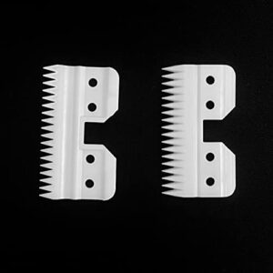 2pcs 18Teeth Oster Ceramic Blade Fast Feed Clippers Replacement Blades for A5 Grooming Cutter Series, 18Teeth Andis Blade Parts (3F/3FC, 4F/4FC, 5F,/5FC, 7F/7FC, 3#, 4#, 5#,7#, 8.5#, 9#, 10#)