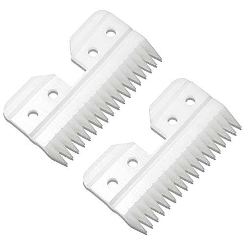 2pcs 18Teeth Oster Ceramic Blade Fast Feed Clippers Replacement Blades for A5 Grooming Cutter Series, 18Teeth Andis Blade Parts (3F/3FC, 4F/4FC, 5F,/5FC, 7F/7FC, 3#, 4#, 5#,7#, 8.5#, 9#, 10#)