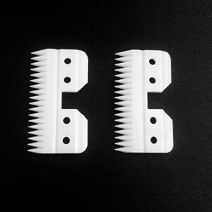 2pcs 18Teeth Oster Ceramic Blade Fast Feed Clippers Replacement Blades for A5 Grooming Cutter Series, 18Teeth Andis Blade Parts (3F/3FC, 4F/4FC, 5F,/5FC, 7F/7FC, 3#, 4#, 5#,7#, 8.5#, 9#, 10#)