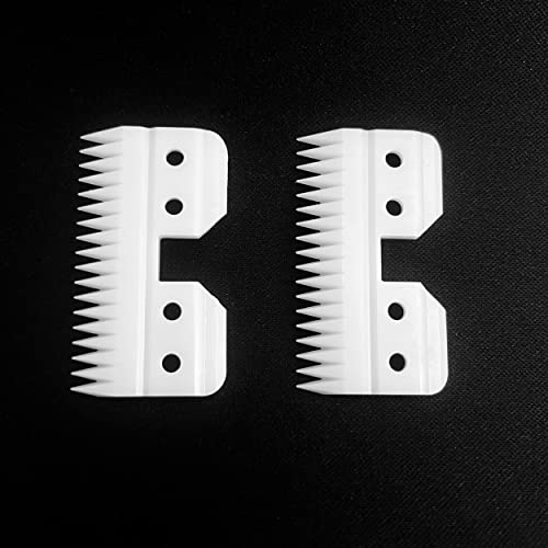 2pcs 18Teeth Oster Ceramic Blade Fast Feed Clippers Replacement Blades for A5 Grooming Cutter Series, 18Teeth Andis Blade Parts (3F/3FC, 4F/4FC, 5F,/5FC, 7F/7FC, 3#, 4#, 5#,7#, 8.5#, 9#, 10#)